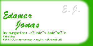 edomer jonas business card